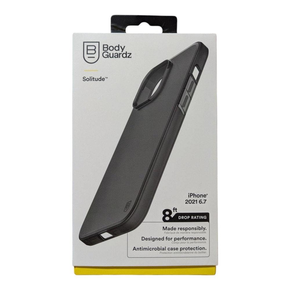 G7. Body Guardz Solitude Series Hard Case for Apple iPhone 13 Pro Max -‎ Black